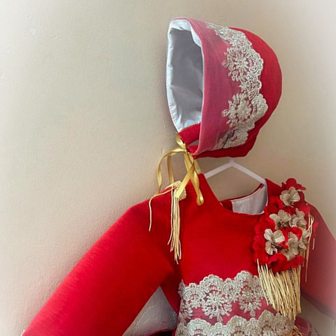 Red and Gold Estilina Dress